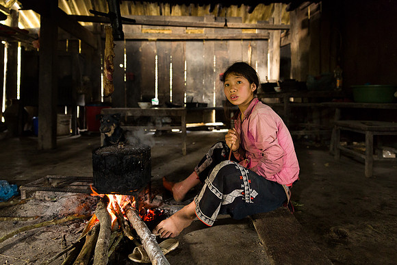 Young Woman at the Fire