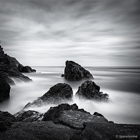 Manarola Seascape 2 BW