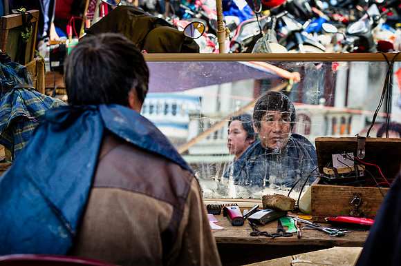 Haircut at Bac Ha Market, Sapa Vietnam